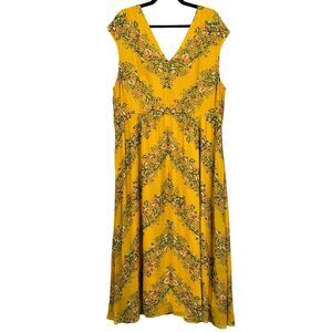 Boden Fiona Midi Dress Flowy V neck Floral Size 16/18